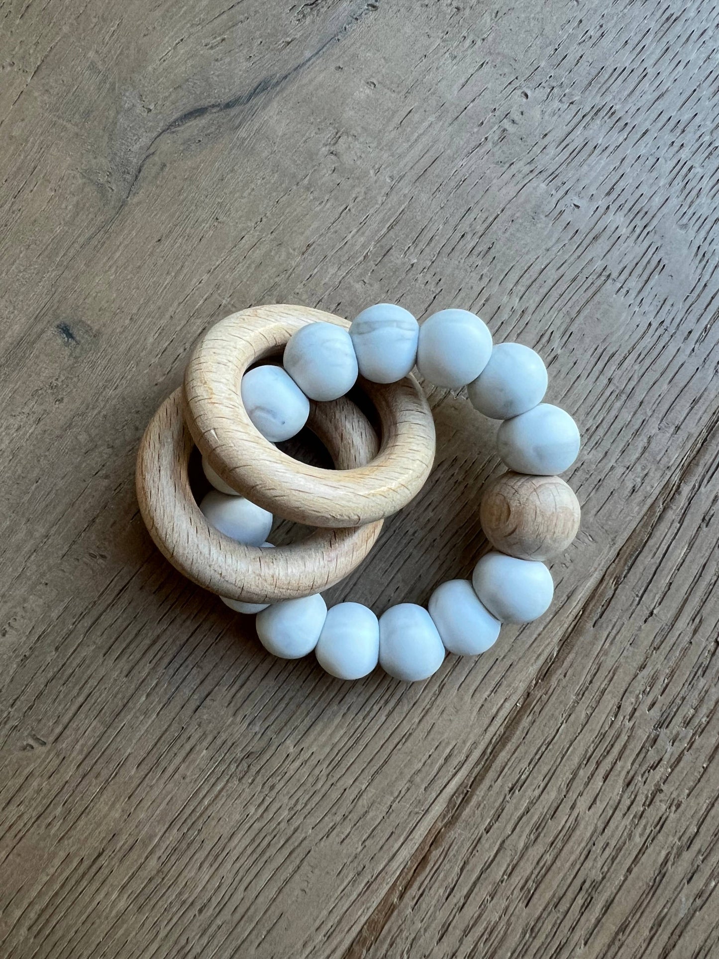 Gray Marble Ring Teether