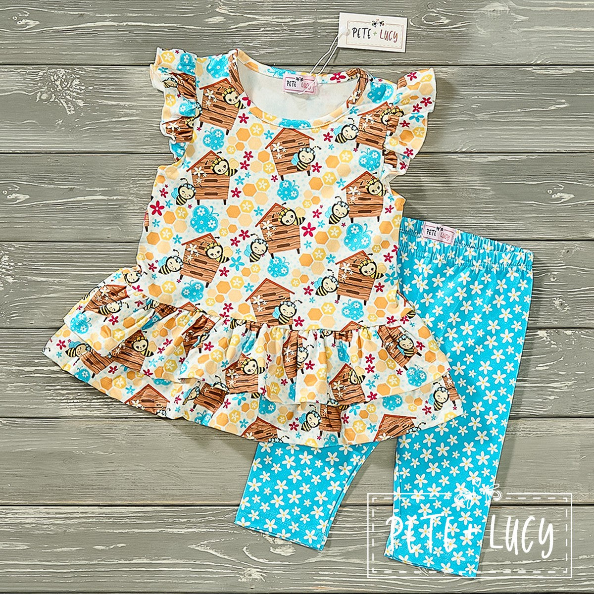 Bee Happy 2 Piece Capri Set