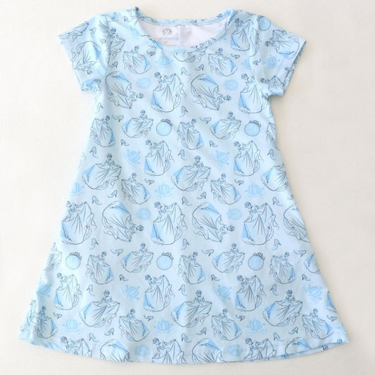 Glass Slippers T-shirt Pockets Dress