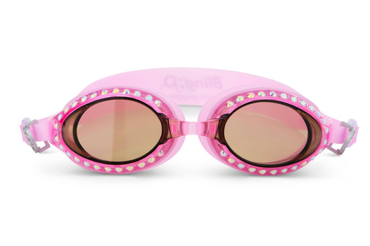 Pink Rhinestone Adult Swim Goggles