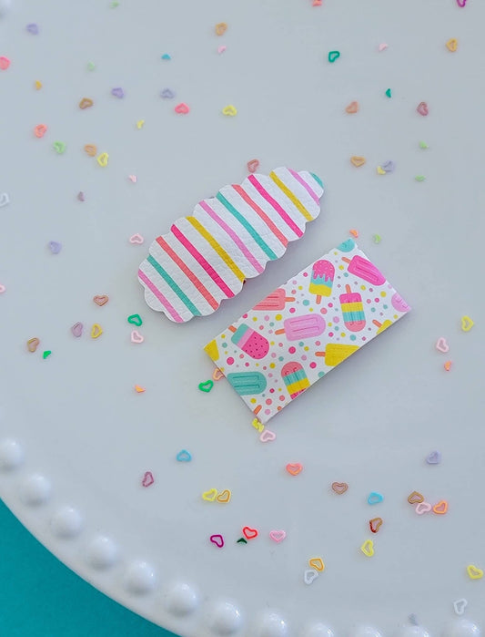 Neon Ice Pops Snap Clip Mix Set