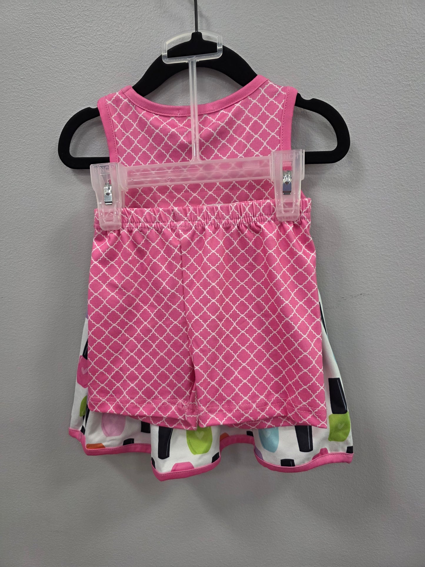 Neon Nail Polish Shorts Set