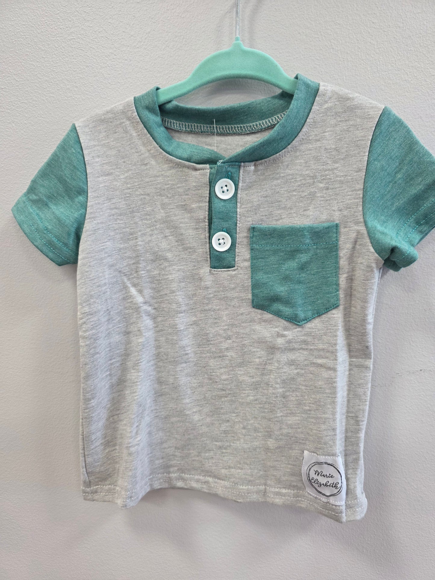 Gray & Green Shirt