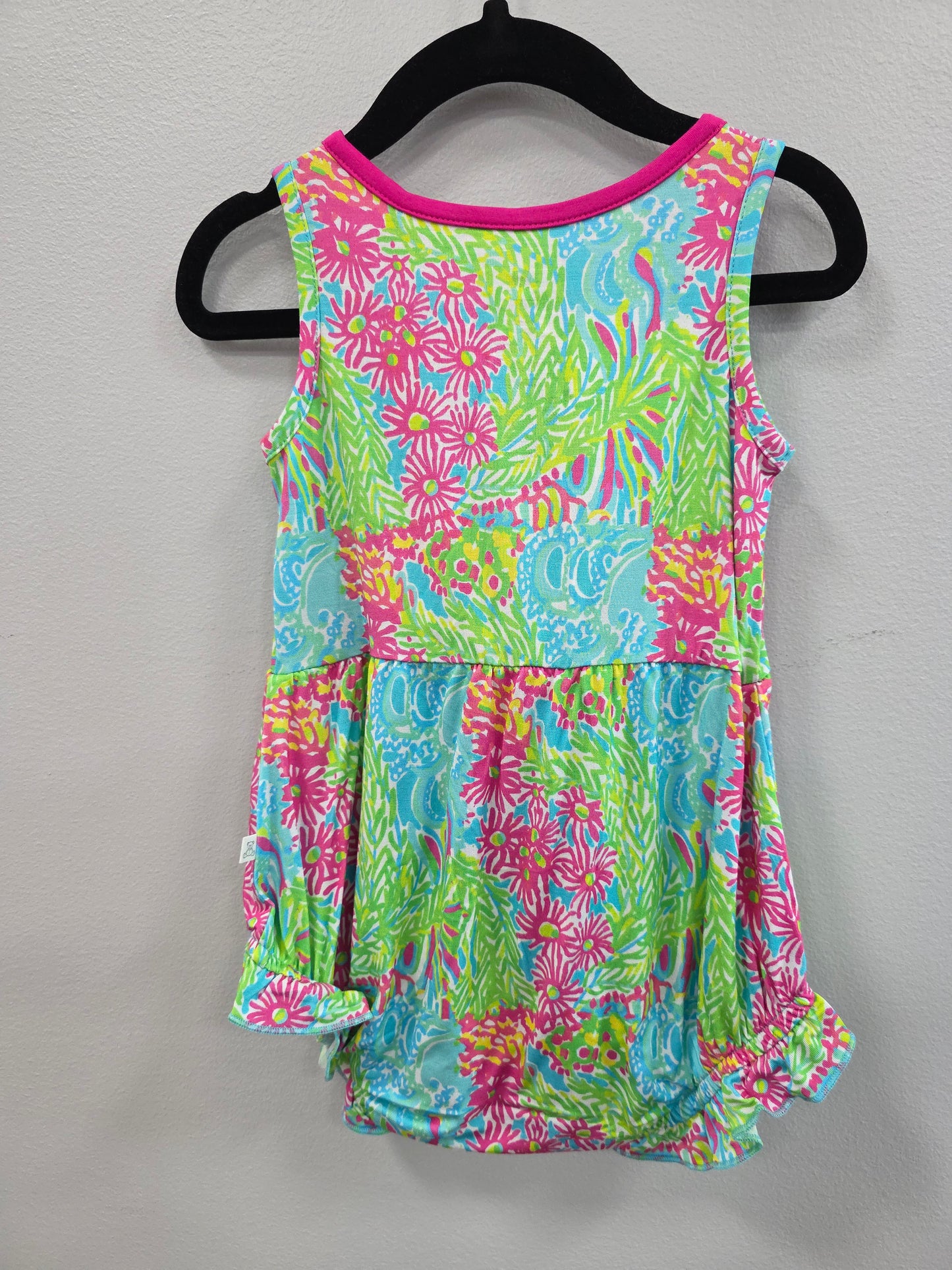 Coral Breeze Bamboo Bubble Romper