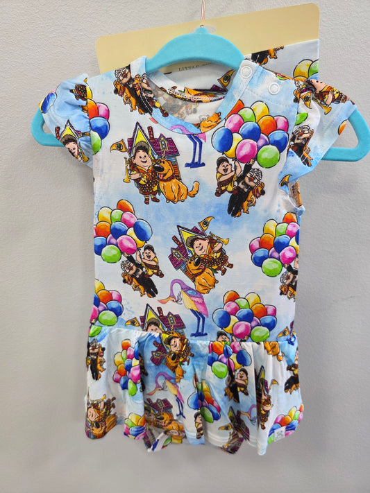 Up & Away Bamboo Twirl Bodysuit with Matching Headband