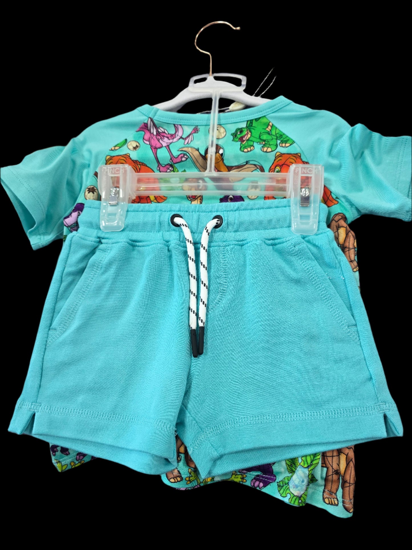 Beautifully Bold Little Dinos 2 Piece Shorts Set