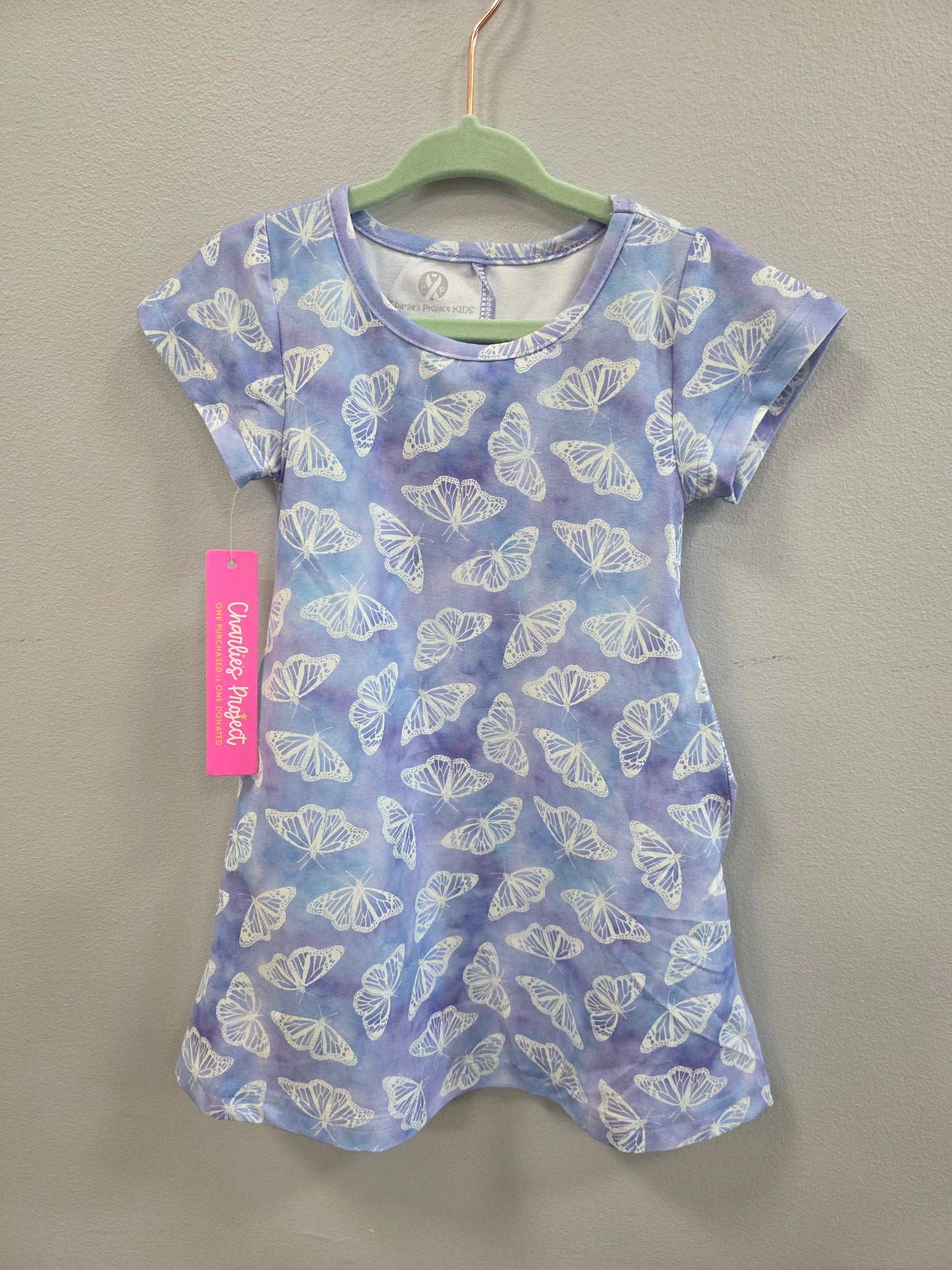 Butterfly T-shirt Dress with Pockets